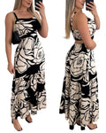 Floral Boho Square-Neck Maxi Dress for Summer Vacation
