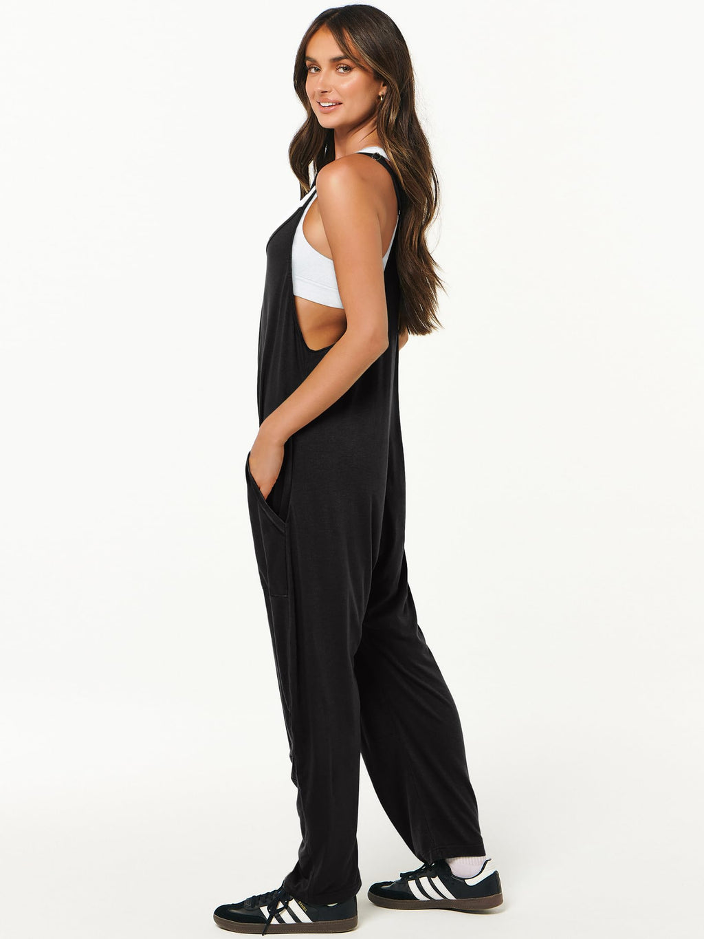 ANRABESS Jumpsuits for Women Casual Summer Overalls Sleeveless Spaghetti Strap Romper Jumpers Trendy Beach Vacation Outfits