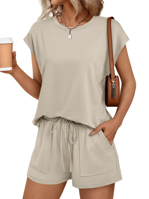 Cap Sleeve Top and Shorts Set