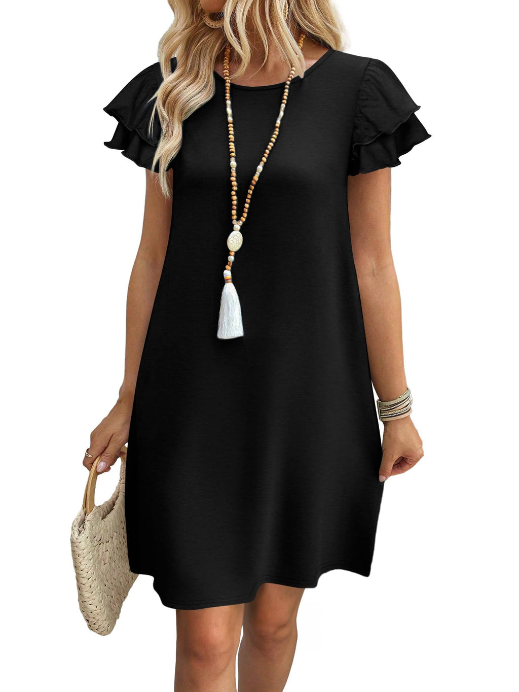 Floral Ruffle Dress for Summer Vacation