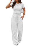 Wide-Leg Pants Matching Set