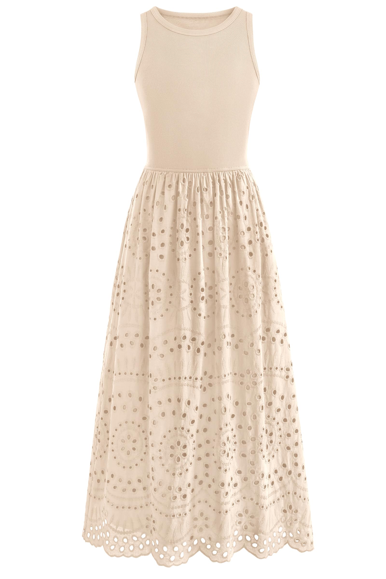 Boho Sleeveless Maxi Dress for Summer Vacation