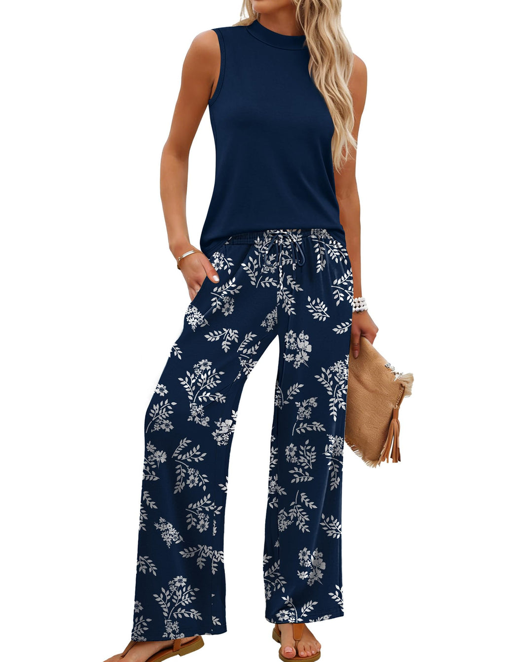 Wide-Leg Pants Matching Set
