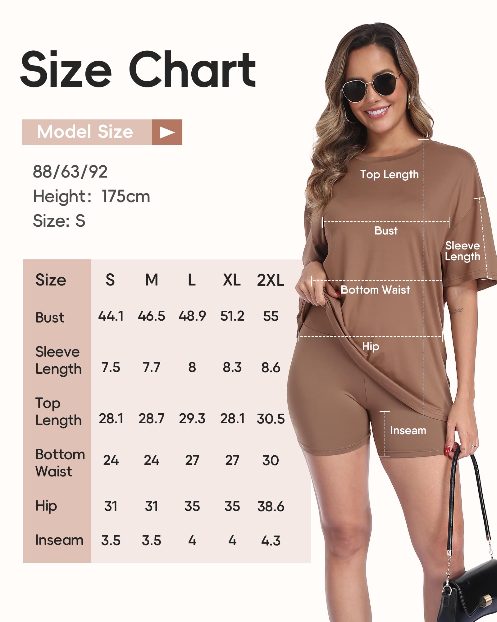 ZOOSIXX 2 Piece Sets for Women Summer - Oversized T-Shirt and Biker Shorts Lounge Sets Matching Outfit for Travel Casual
