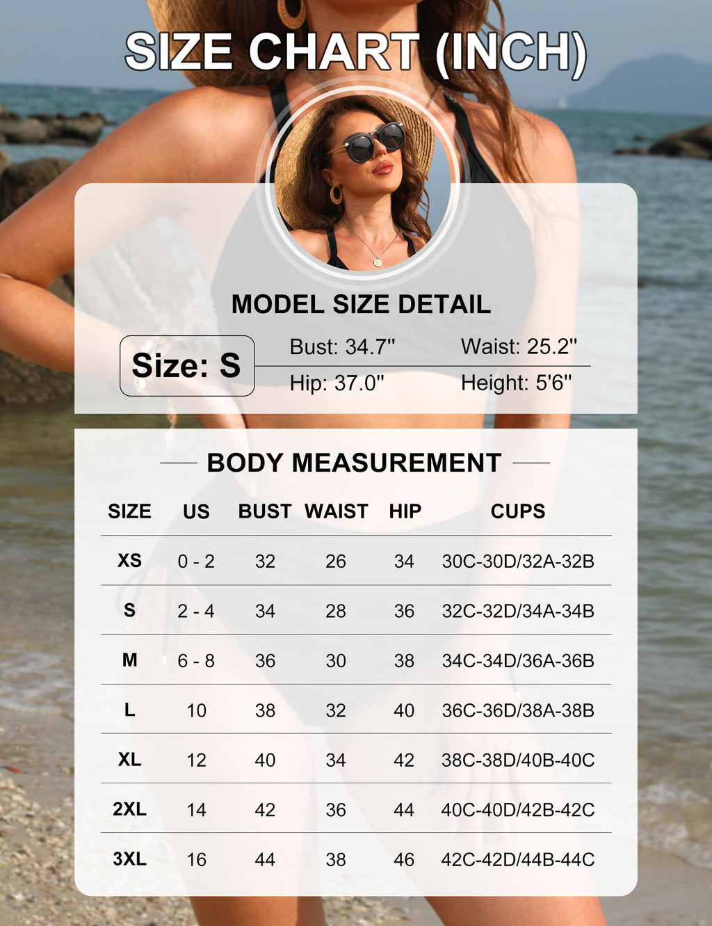 Blooming Jelly Womens High Waisted Bikini Sets Drawstring Tummy Control Swimsuits Crisscross Tie Back Bathing Suit