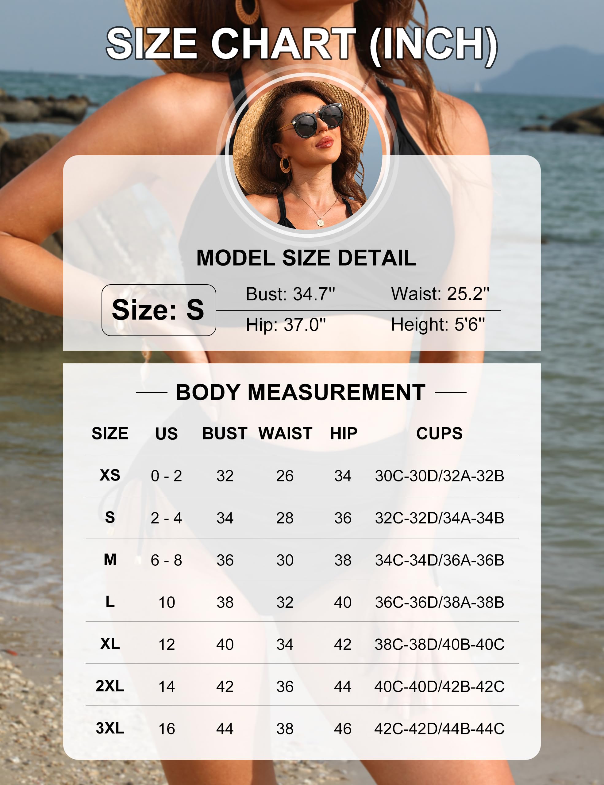 Blooming Jelly Womens High Waisted Bikini Sets Drawstring Tummy Control Swimsuits Crisscross Tie Back Bathing Suit