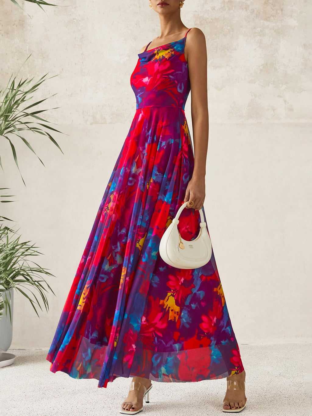 BTFBM Women Summer Floral Maxi Dresses Elegant Spaghetti Strap Dress Printed Party Dress Beach Long Dresses