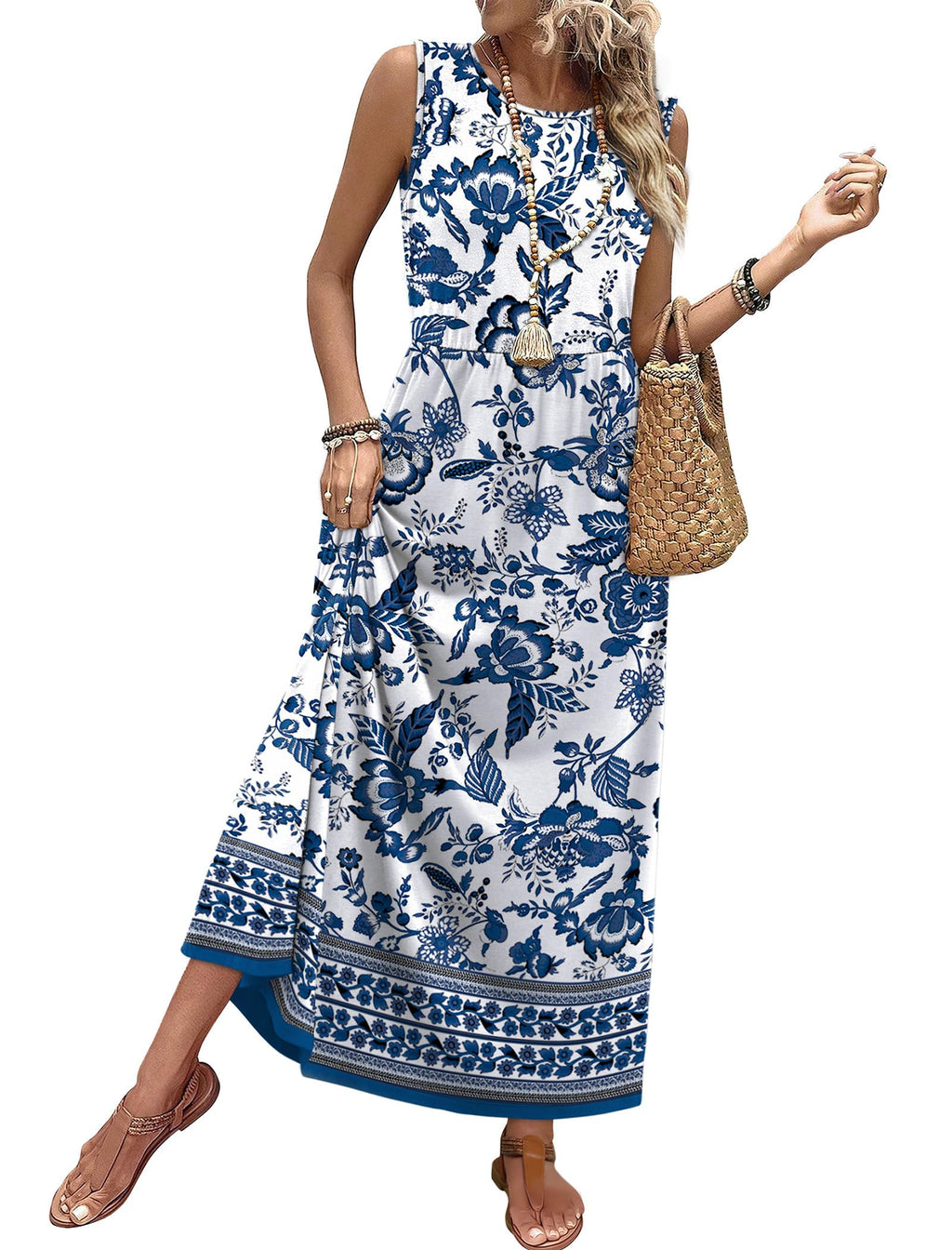 Sleeveless Maxi Dress for Summer Vacation