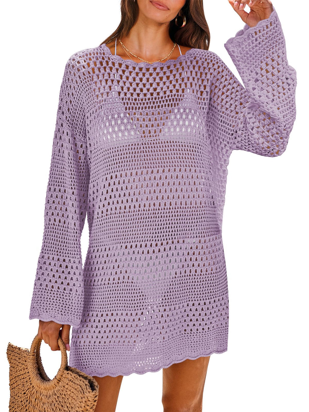 Crochet Swim Cover-Up Dress