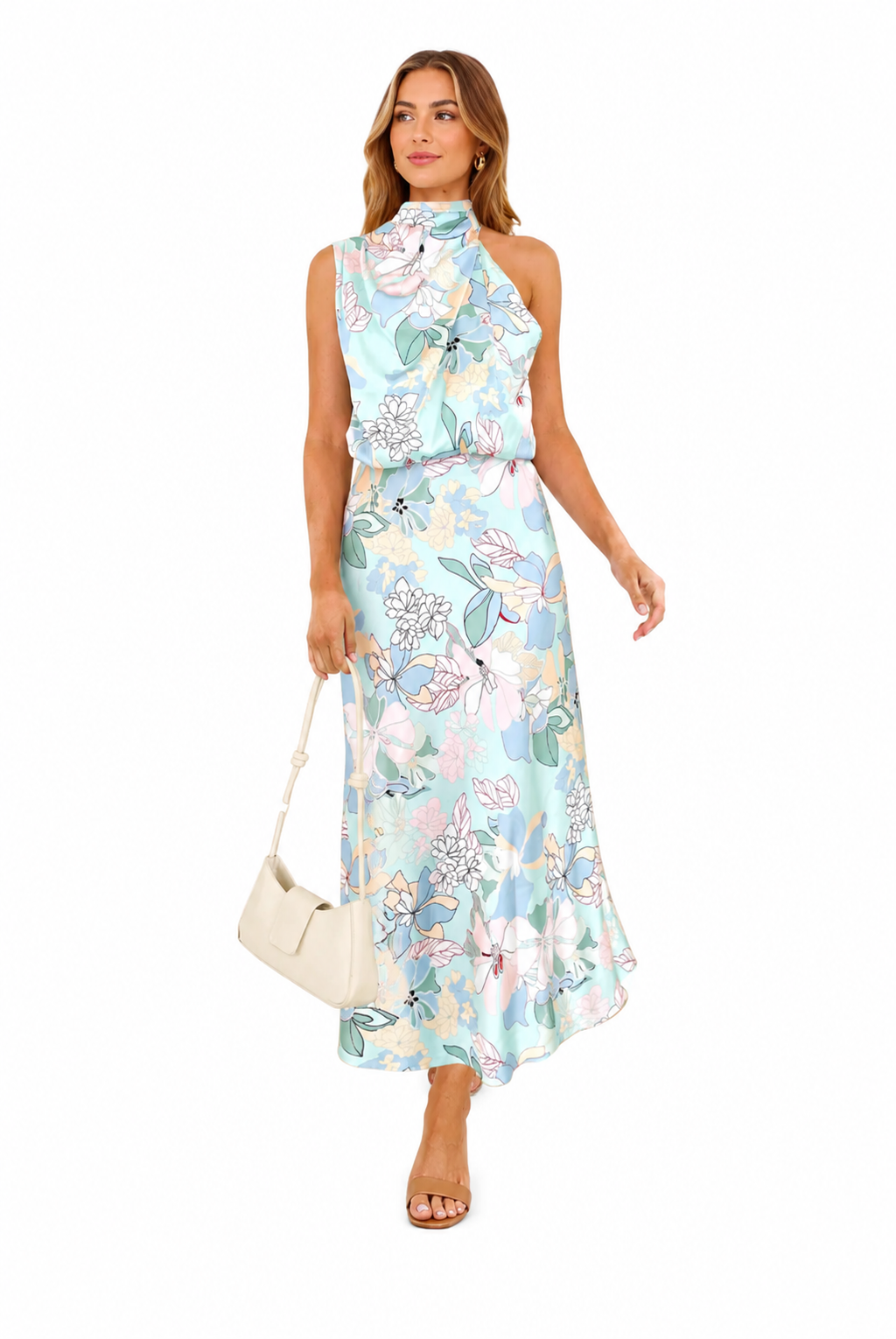 Iris Satin Maxi Dress