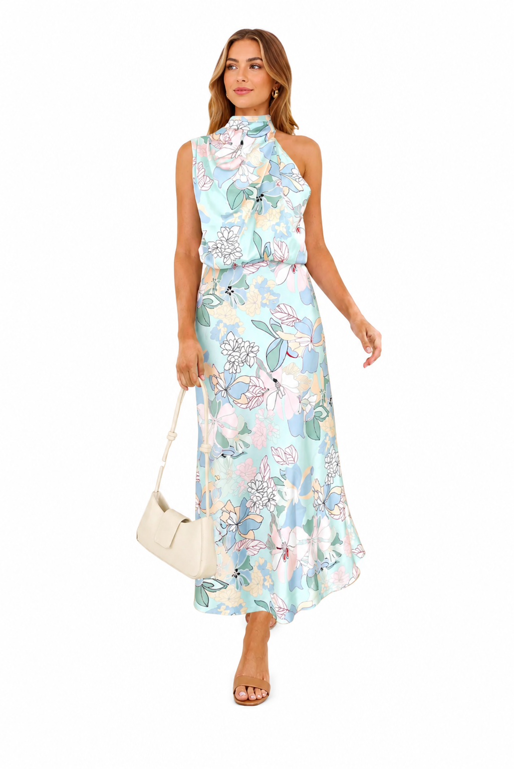Iris Satin Maxi Dress