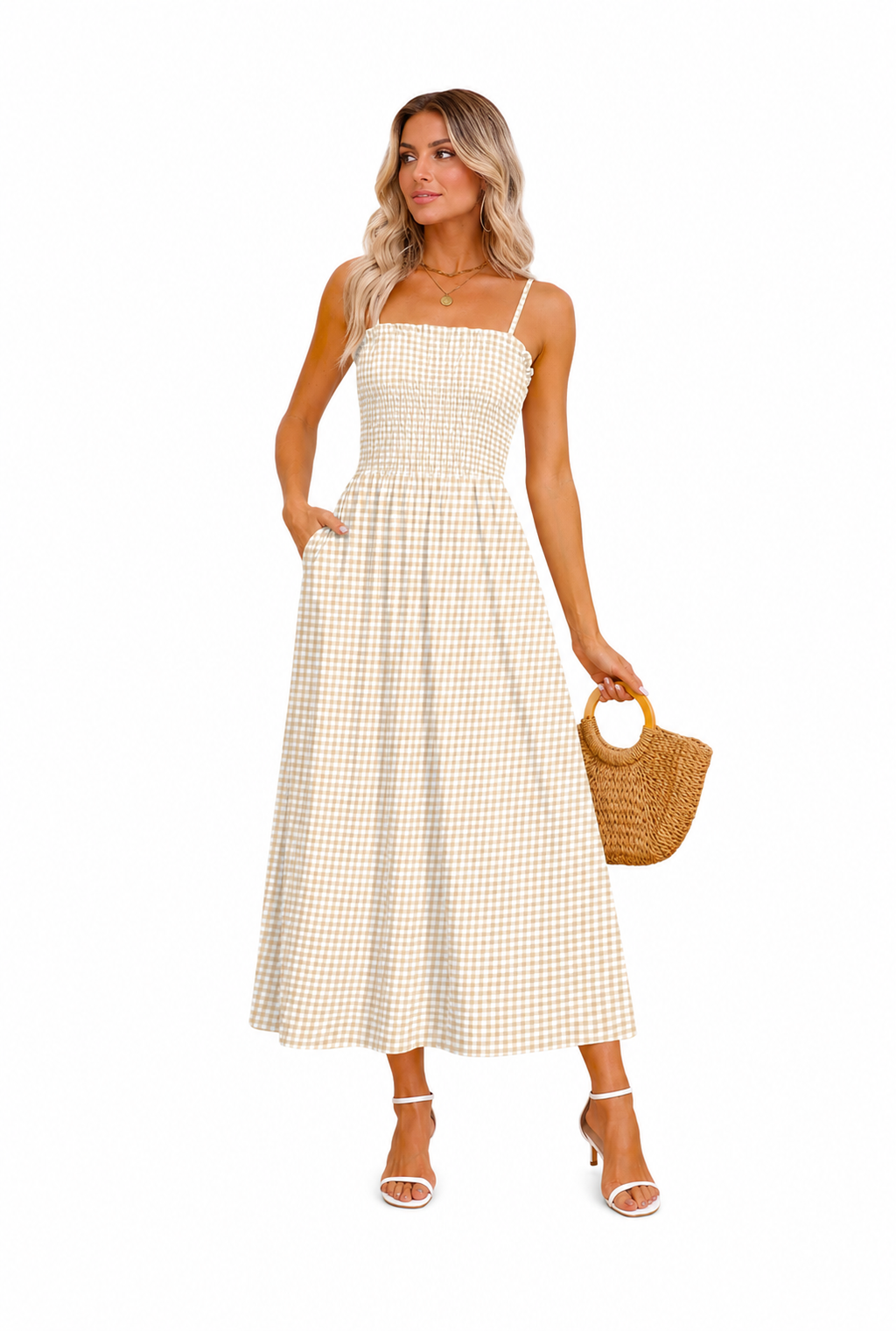 Leona Smocked Boho Maxi Dress