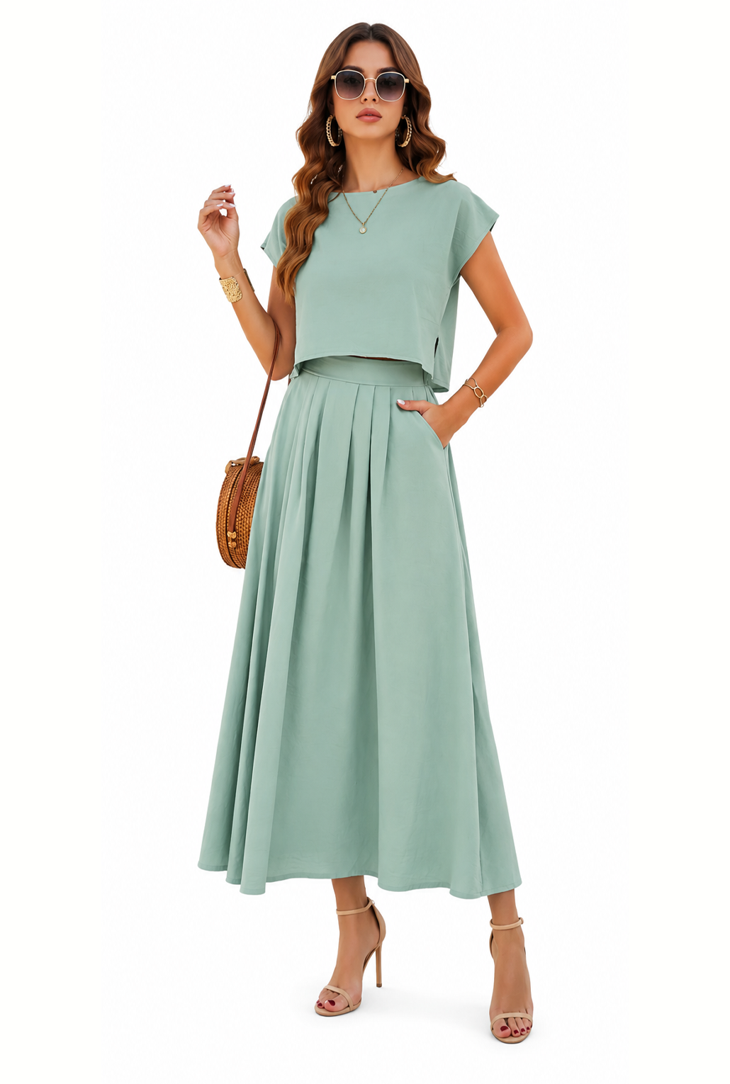 Delphine Top & Skirt Set