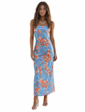 Brielle Satin Strapless Maxi Dress