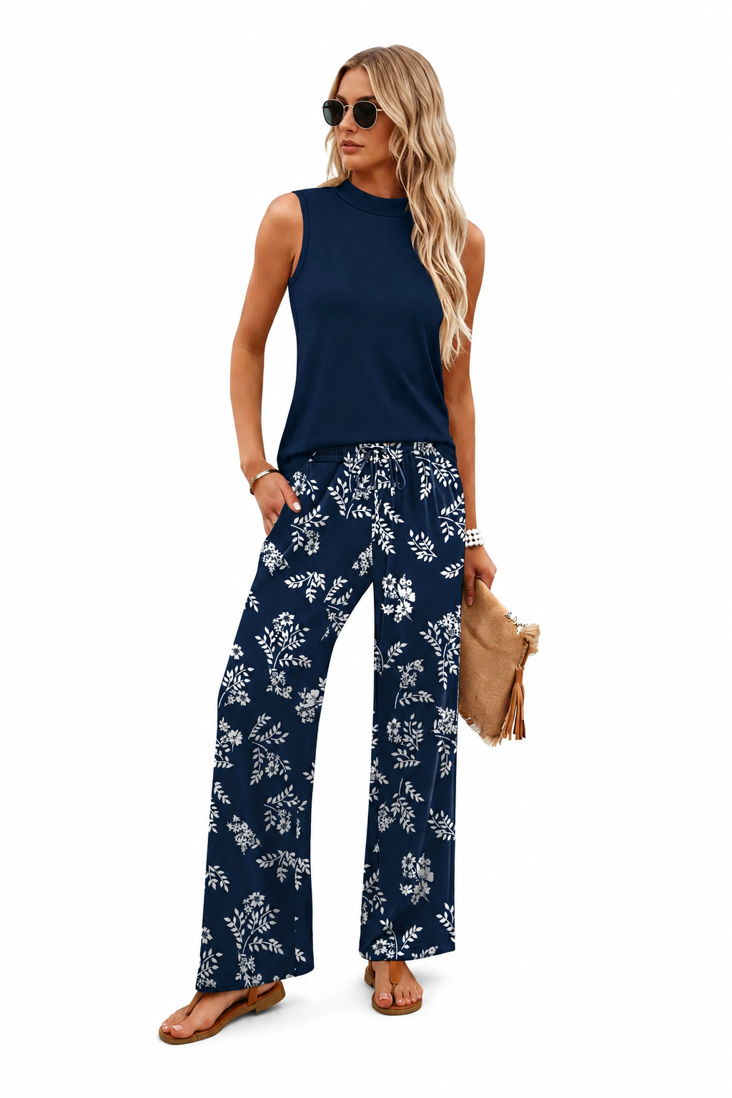 Rosalie Wide-Leg Pants Set