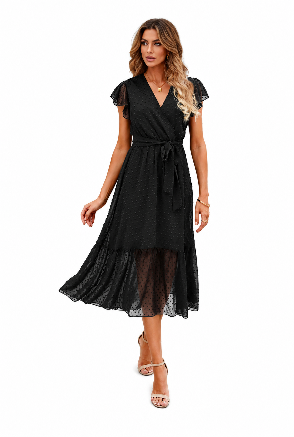 Cosette Floral V-Neck Midi Dress