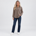 Rosa Waffle Knit Button-Down Sweater