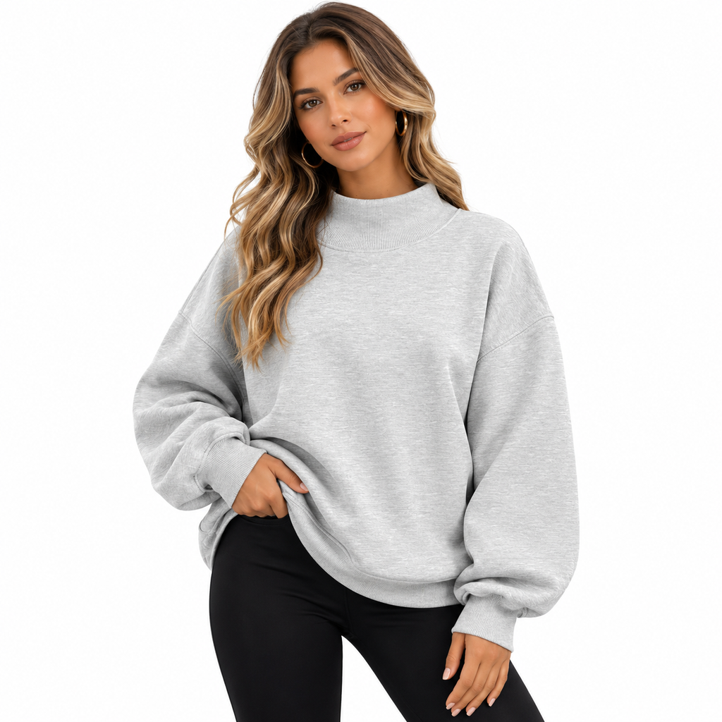 Lara Oversized Mock Neck Sweatshirt