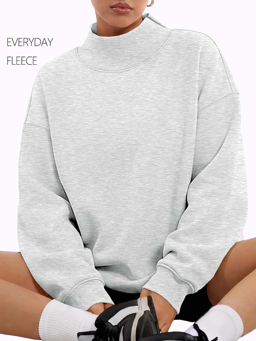 Lara Oversized Mock Neck Sweatshirt