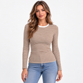 Monroe Ribbed Crewneck Blouse