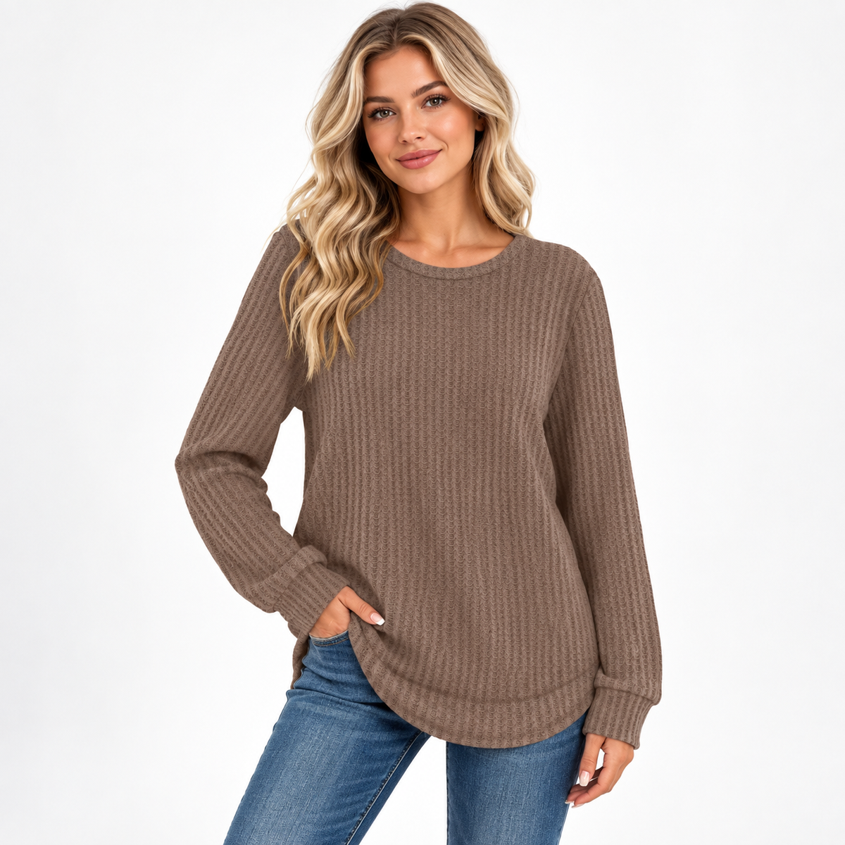 Estelle Waffle Sweater